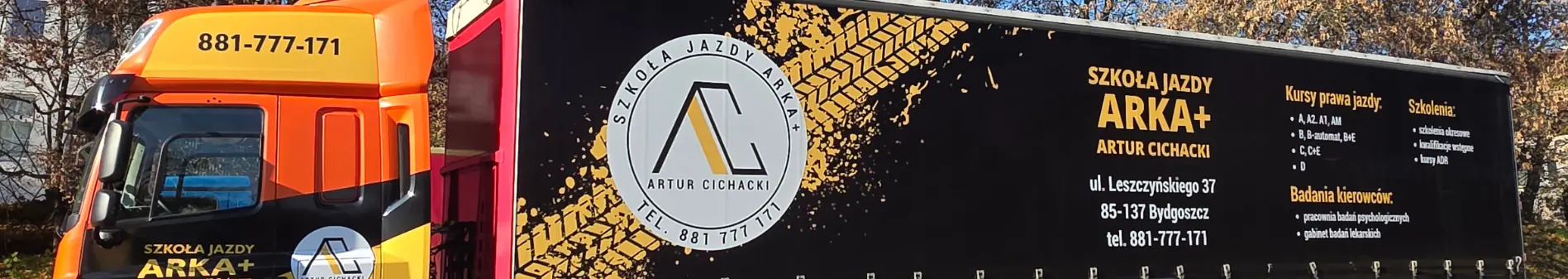 Naczepa do kursu prawa jazdy C+E